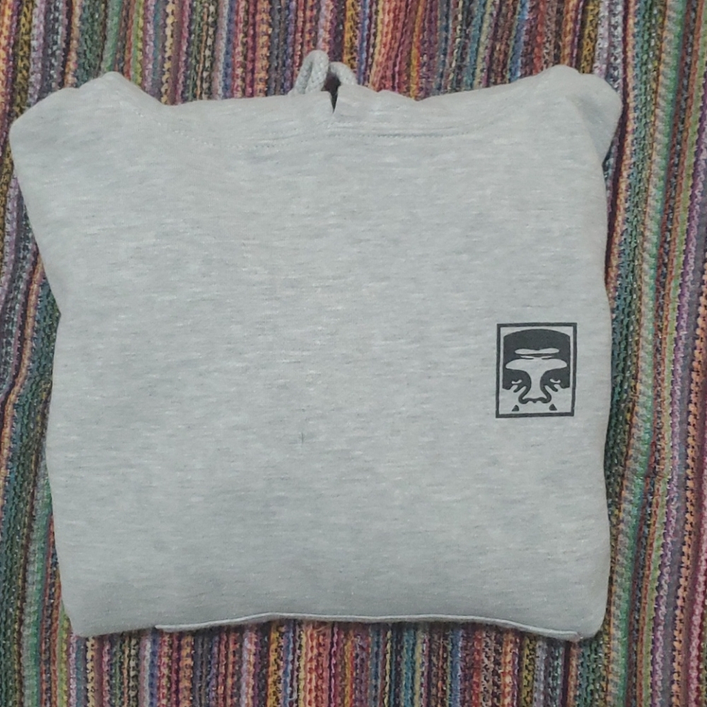 Grey Obey Hoodie - XS